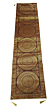 Premium Banarasi Brocade Silk Table Runner -Ethnic Mandala Design  16 x 72 inches - 6 Ft Long - Coffee Brown