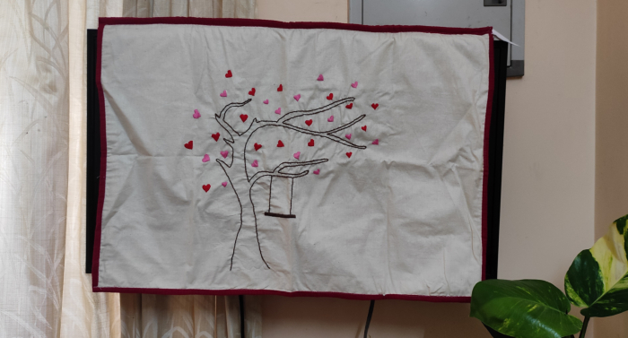 TV Cover hand embroidery