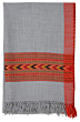 Kullu Handloom Woven Kullu Design Pure Wool Stole/Scarf-Grey