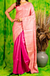 Tussar Ghicha Silk Saree | Shades of Pink 