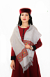 Sheep Wool Kullu Handloom Design Muffler Scarf For Women and Girls-BLACK MIX