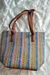 Multicolour Jute Handbag