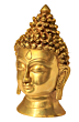 BRASS BUDDHA HEAD 8  INCH 
