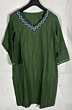 HAND EMBROIDERED V NECK GREEN KURTA FOR LADIES