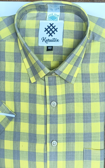 Handloom Cotton Shirt Half Sleeve for Man