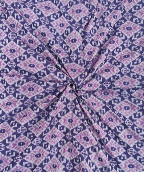 Purple Sambalpuri Handwoven Single Ikat Shirting Materials SFCSHI1433