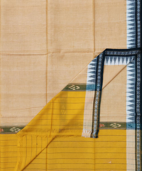 Sambalpuri Handwoven Cotton Gamcha | Yellow