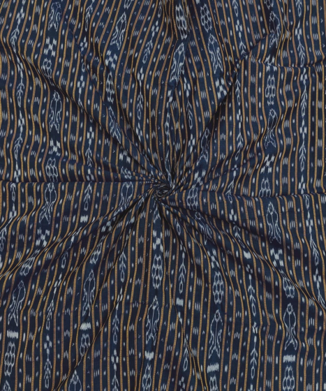 Blue Sambalpuri Handwoven Single Ikat Shirting Materials SFCSHI1641