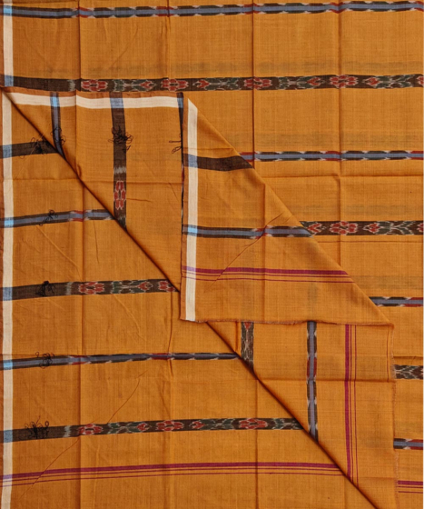 Brown Sambalpuri Handwoven Cotton Lungi SFCLUN2061