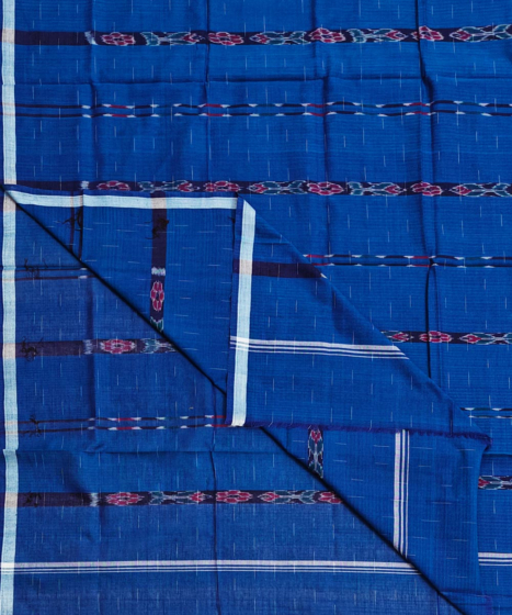 Blue Sambalpuri Handwoven Cotton Lungi SFCLUN2064