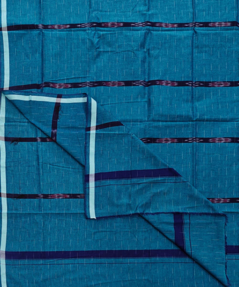 Blue Sambalpuri Handwoven Cotton Lungi SFCLUN2096