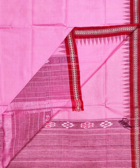 Pink Red Sambalpuri Handwoven Cotton Gamuchha SFCGAM2105