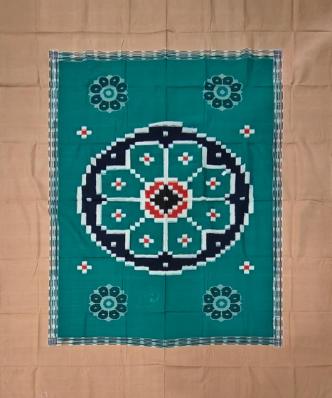 Multicolour Sambalpuri Handwoven Cotton Single Bed Sheet SMCBED2141