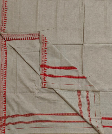 Peach Taffy Sambalpuri Handwoven Cotton Dhoti Gamuchha SFSJOD2145