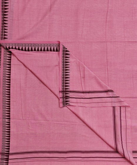 Pink Sambalpuri Handwoven Cotton Dhoti Gamuchha SFSJOD2146