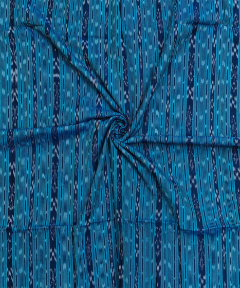 250cm Blue Sambalpuri Handwoven Single Ikat Shirting Materials SFCSHI2275