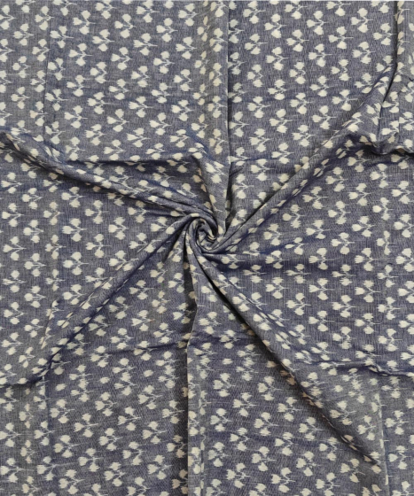 250cm Gray Sambalpuri Handwoven Single Ikat Shirting Materials SFCSHI2300