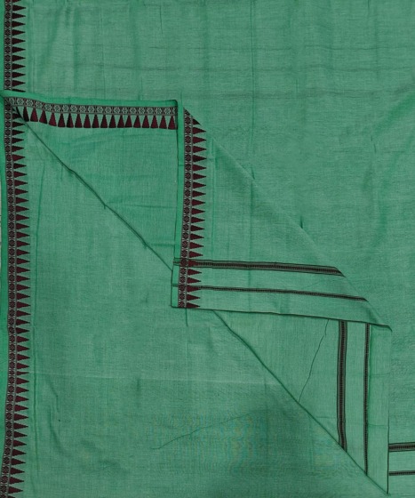Green Sambalpuri Handwoven Cotton Joda SFCJOD2364
