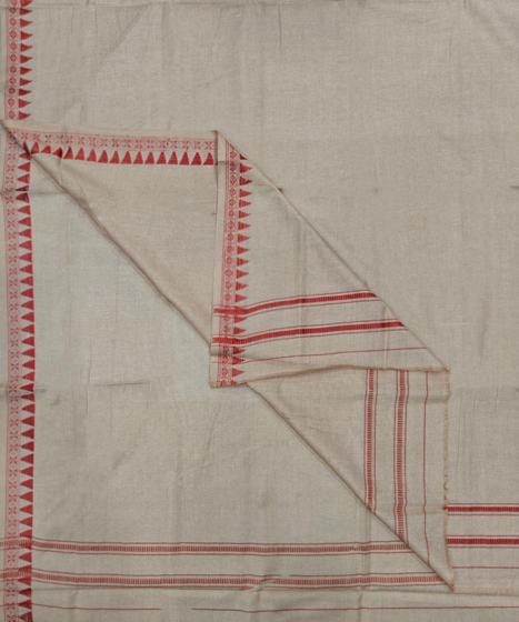 Beige Sambalpuri Handwoven Cotton Joda SFCJOD236