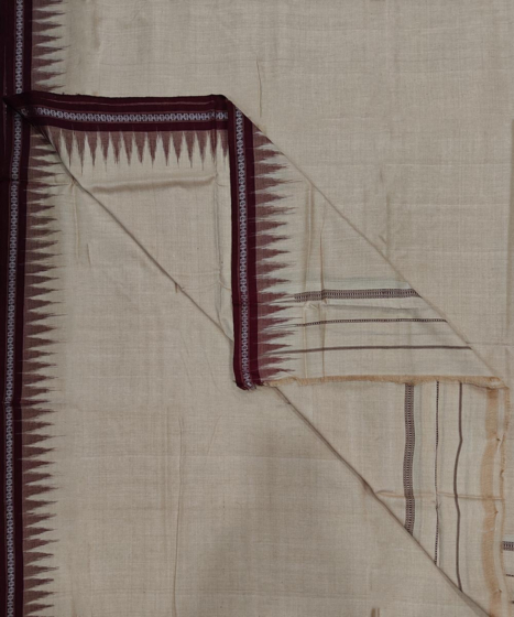Beige Sambalpuri Handwoven Cotton Joda SFCJOD2375