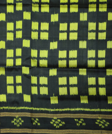 Black khandua silk saree