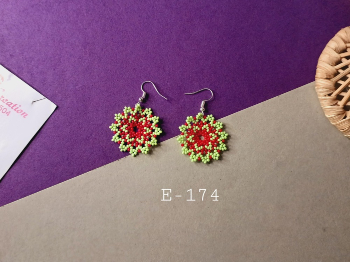 Bloom Glass Bead Dangle Earrings 