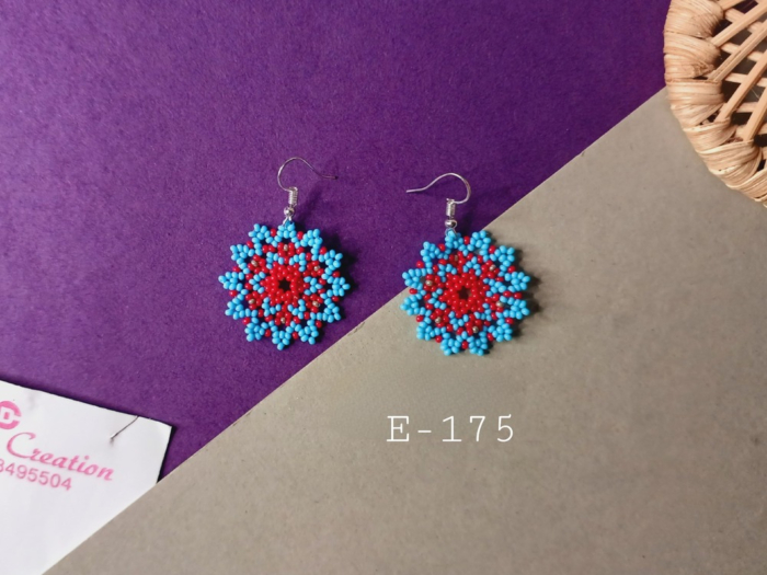 Bloom Glass Bead Dangle Earrings 