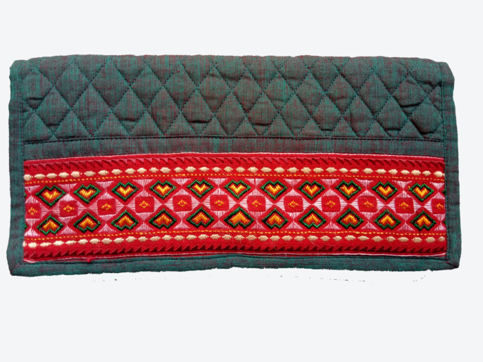 Foldable Purse | Aari Embroidery | Black