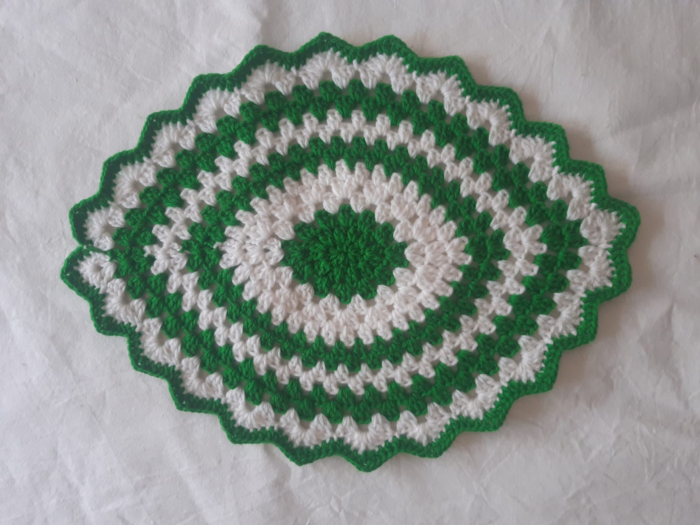 Hand-Crocheted Floral Table Centerpiece
