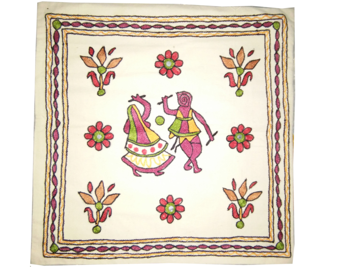 Aari Embroidery Cushion Cover