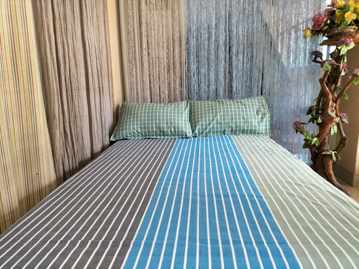 Multicolour Pure Cotton Handmade Bedsheet
