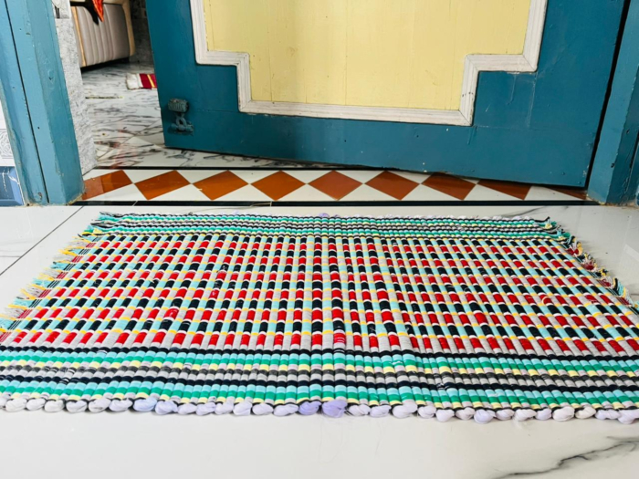 Handmade Cotton Multicoloured Door Mat Janta 003