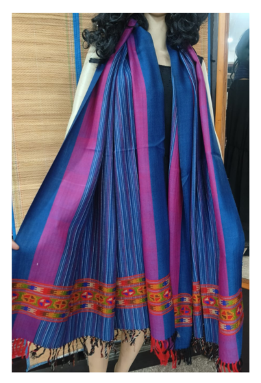 Blue and Pink Striped Stole