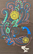 PEACOCK EMBROIDERY ON WALL HANGIN