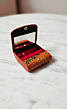 Handcrafted Leather Lipstick Case with Mirror for 3 Lipsticks
