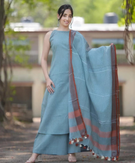 Premium Pure Linen Fabric for Kurta & Shirt - 44 Inch Width