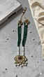 Regal Pearl & Green Bead Rani Haar