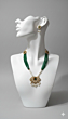 Regal Pearl & Green Bead Rani Haar