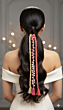 Pearls and Braided Cord Hair Accessory