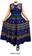 Blue Cotton Printed Gown
