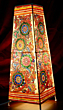 Multicoloured Handmade Printed Floor Lamp