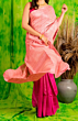 Tussar Ghicha Silk Saree | Shades of Pink 