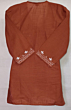 Women Embroidered Pure Cotton rust color Short Kurta  