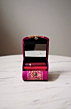 Handcrafted Leather Lipstick Case with Mirror for 3 Lipsticks