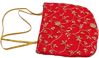 Embroidered Red Ladies Bag