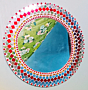 Handmade Decorative Round Wall-Mount Mosaic Mirror