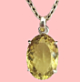Lemon Yellow Quartz Crystal Pendant