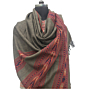 Brown color Kullu shawl teen patti design 