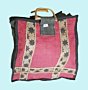 Jute Bag with Zipper | Hot Pink