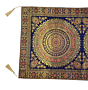 Premium Banarasi Brocade Silk Table Runner -Ethnic Mandala Design  16 x 72 inches - 6 Ft Long- Navy Blue